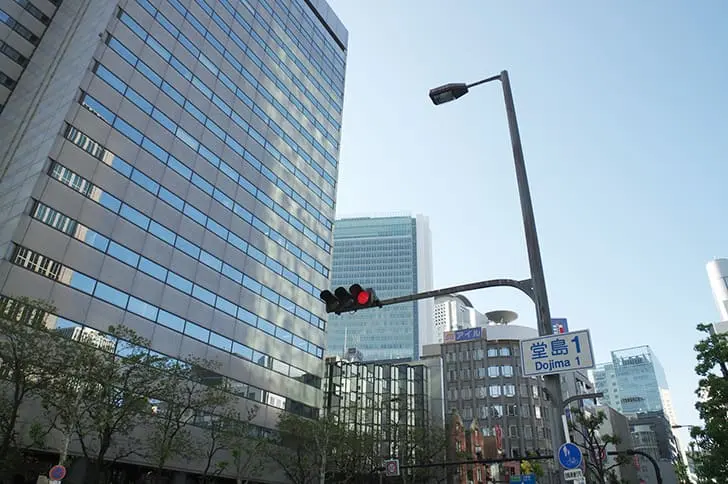 大阪堂島付近